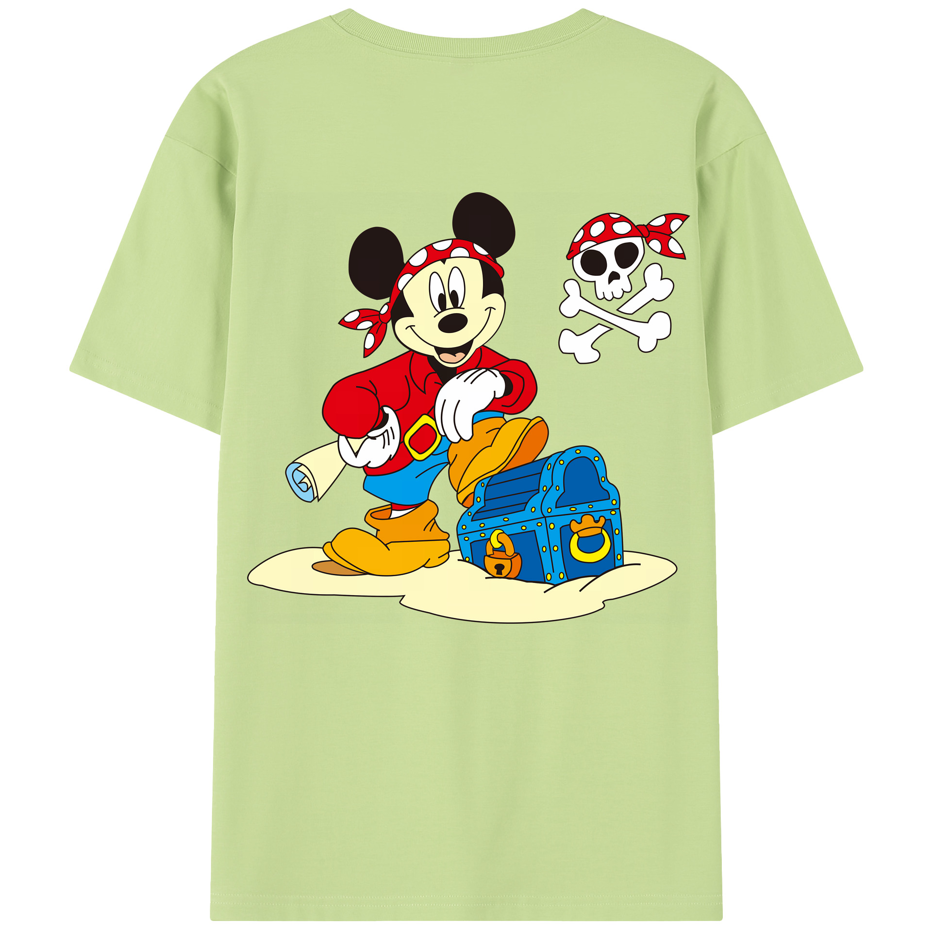 （画像用） ミッキーマウス Mickey Mouse 綿100％半袖Tシャツ（背面プリント）